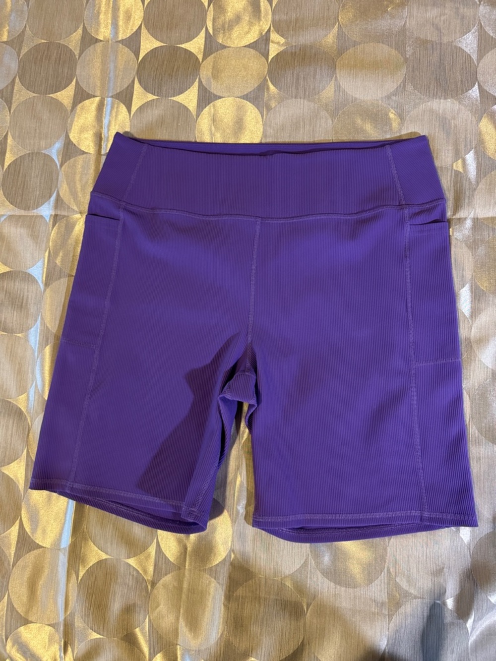 Skechers Purple High-Rise Bike Shorts